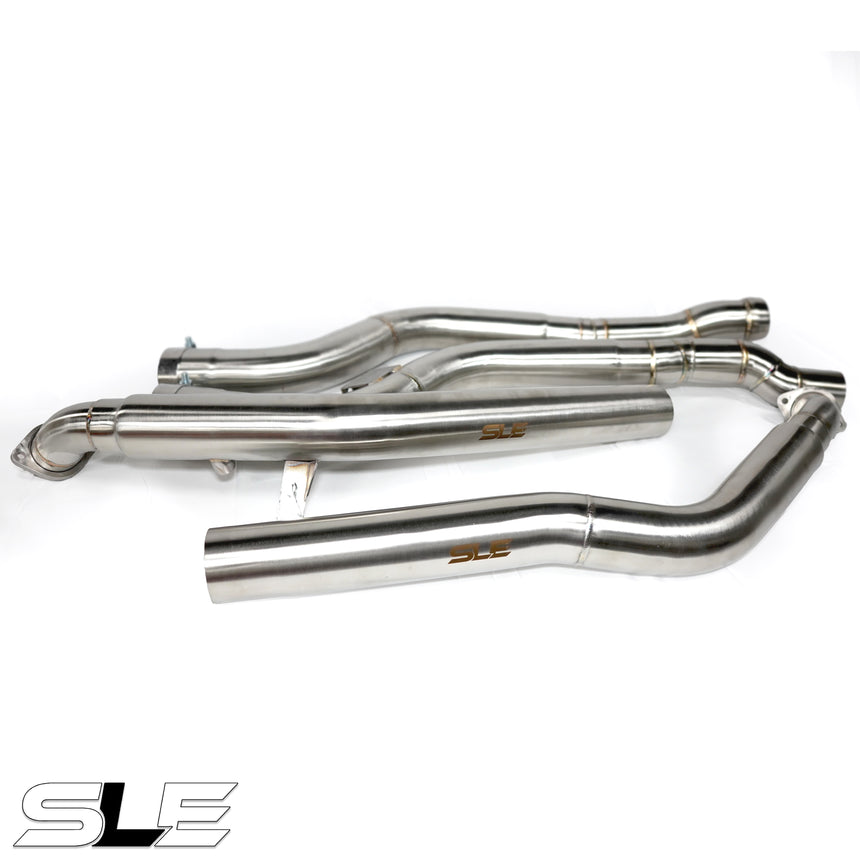 SLE E63 / E63S AMG W212 (RWD / 2MATIC) 5.5L Catless Downpipes (2013–2017)