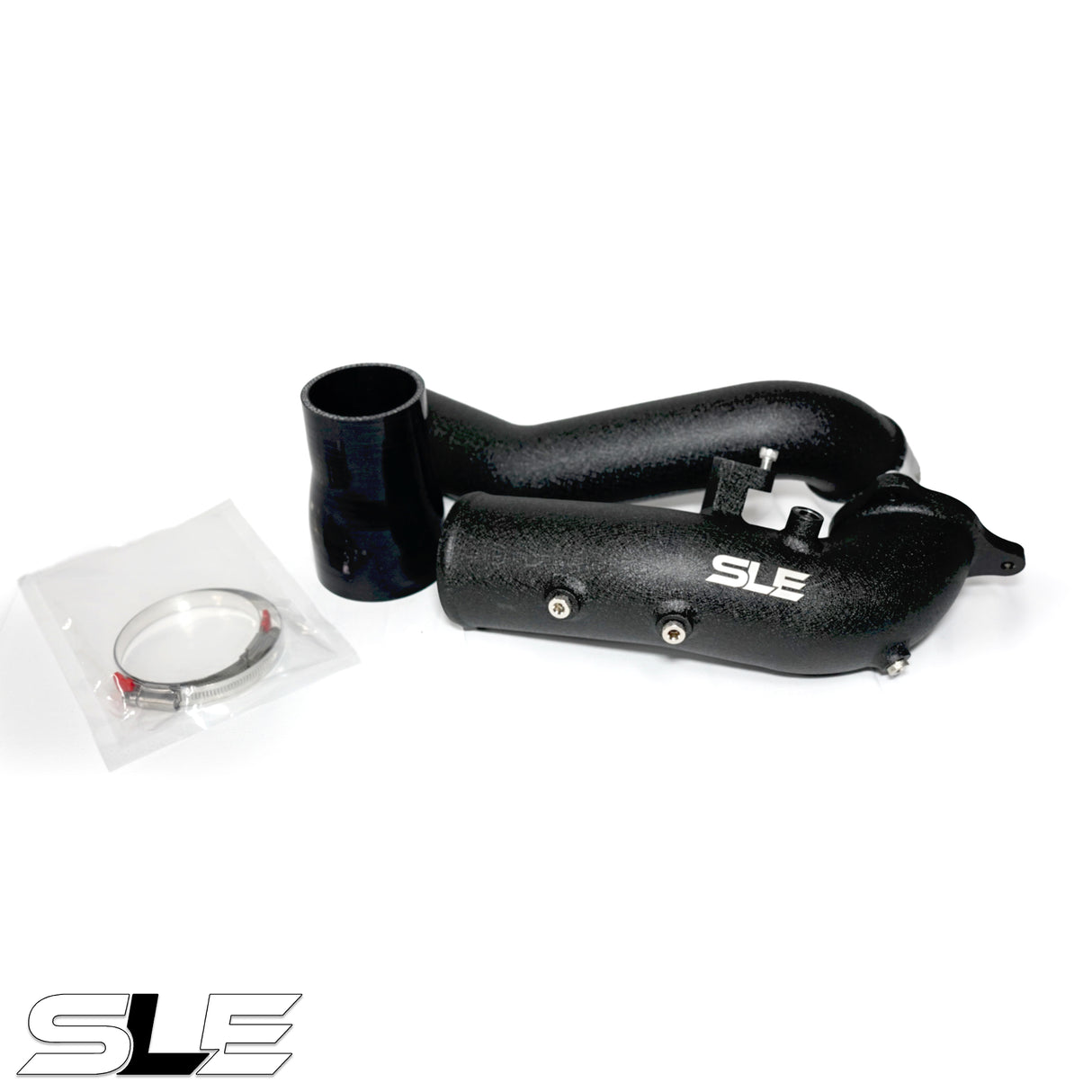 SLE Charge Pipe – BMW B58 Gen 1 (M240i / 340i / 440i / 540i / 740i / X3 M40i / X4 M40i) 2016–2019 – Wrinkle Black