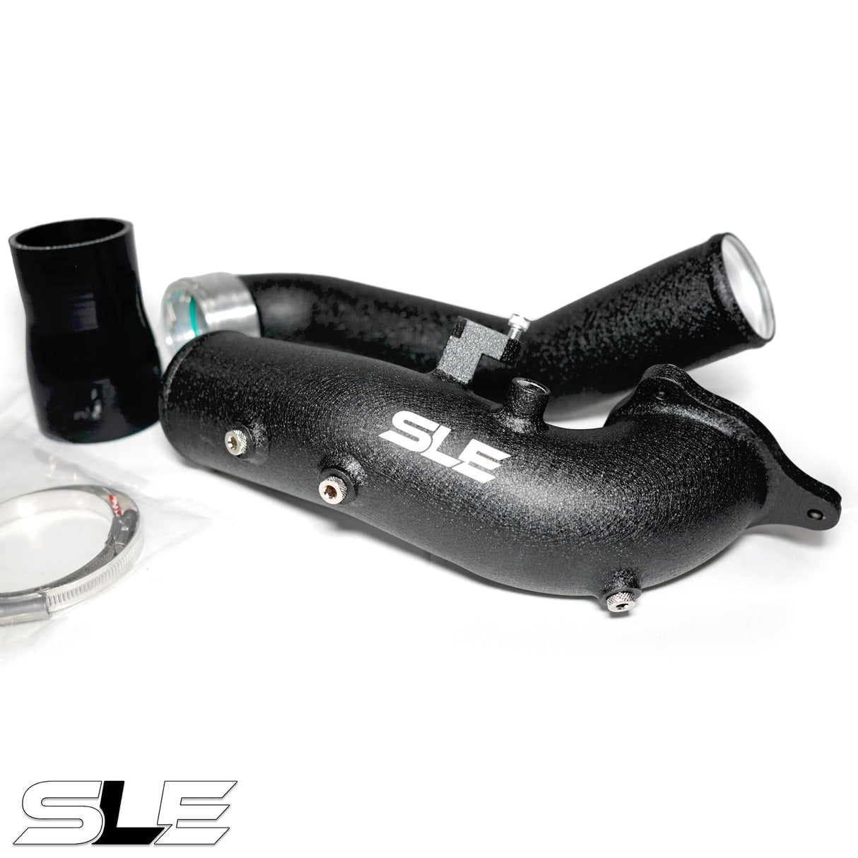 SLE Charge Pipe – BMW B58 Gen 1 (M240i / 340i / 440i / 540i / 740i / X3 M40i / X4 M40i) 2016–2019 – Wrinkle Black