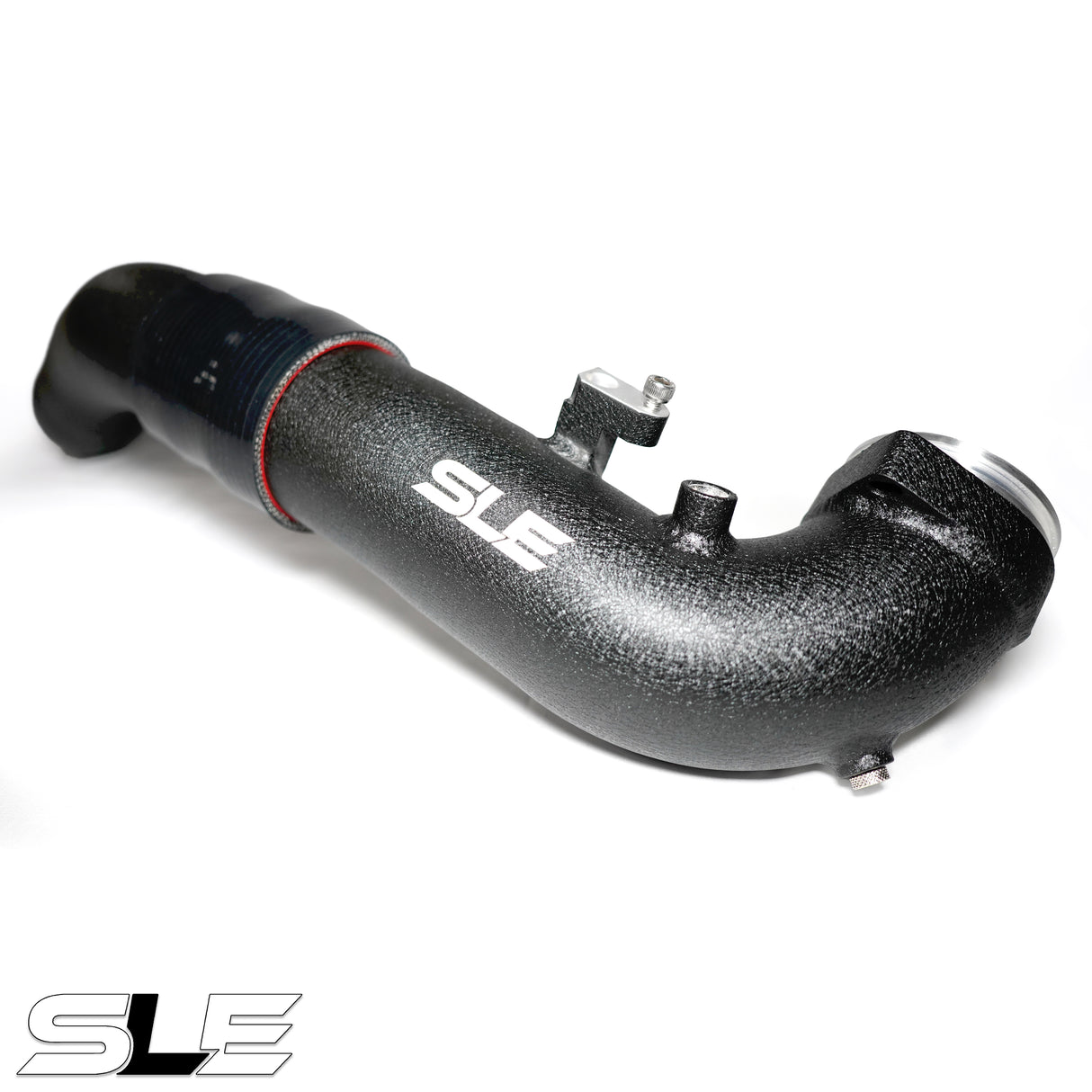 SLE Charge Pipe – BMW B58 Gen 1 (M240i / 340i / 440i / 540i / 740i / X3 M40i / X4 M40i) 2016–2019 – Wrinkle Black