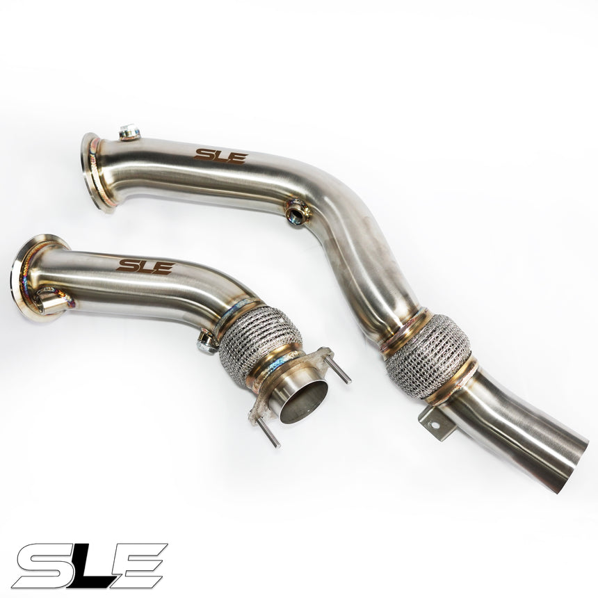 SLE XL Catless Downpipes – BMW M3 / M4 F80 / F82 / F83 &amp; M2 Competition F87 (S55)