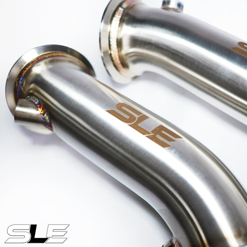 SLE XL Catless Downpipes – BMW M3 / M4 F80 / F82 / F83 &amp; M2 Competition F87 (S55)