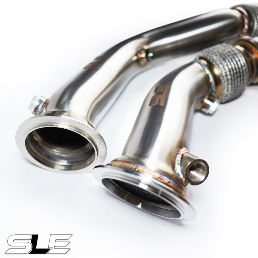 SLE XL Catless Downpipes – BMW M3 / M4 F80 / F82 / F83 &amp; M2 Competition F87 (S55)