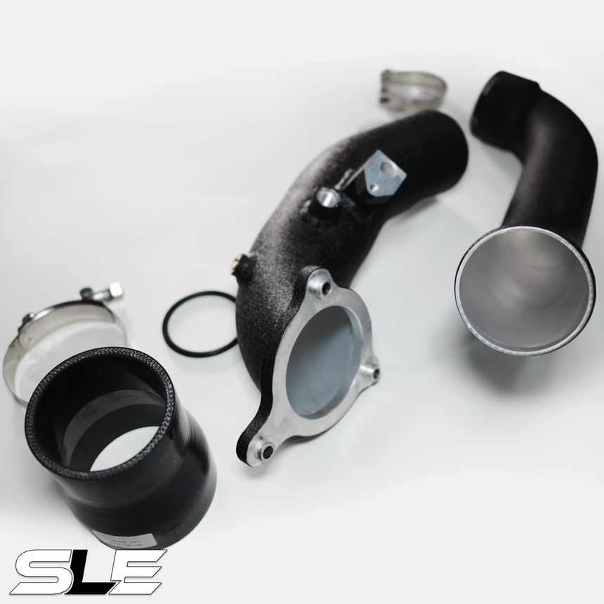 SLE Charge Pipe – BMW B58 Gen 1 (M240i / 340i / 440i / 540i / 740i / X3 M40i / X4 M40i) 2016–2019 – Wrinkle Black