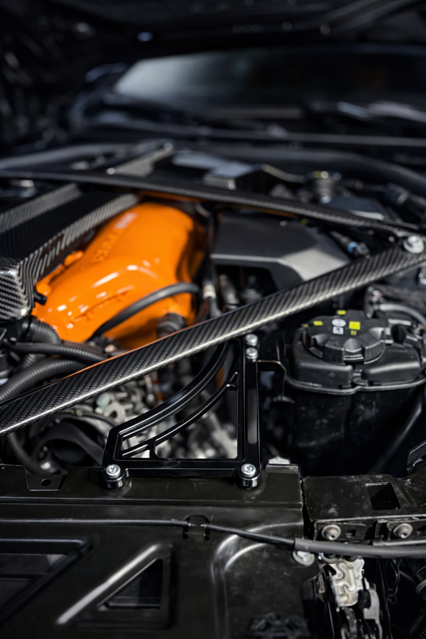 SLE Billet Coolant Tank Relocation Bracket BMW M3 / M4 G8X / M2 G87 (S58)