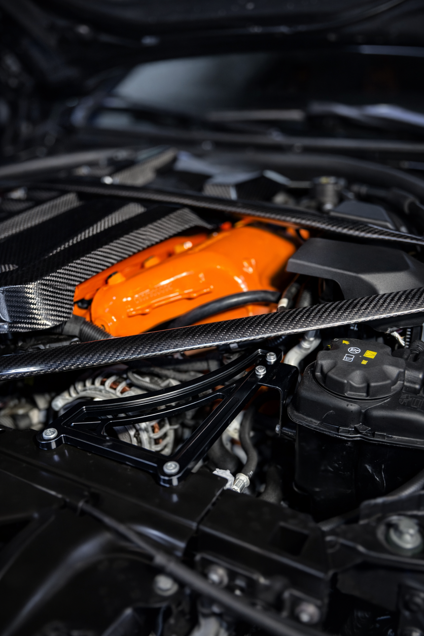 SLE Billet Coolant Tank Relocation Bracket BMW M3 / M4 G8X / M2 G87 (S58)